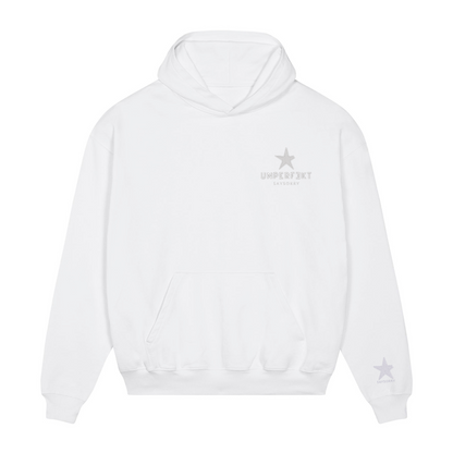 Premium Hoodie 100% Organic Unisex »Unperfekt mit Stern« 2-fach hochwertig bestickt