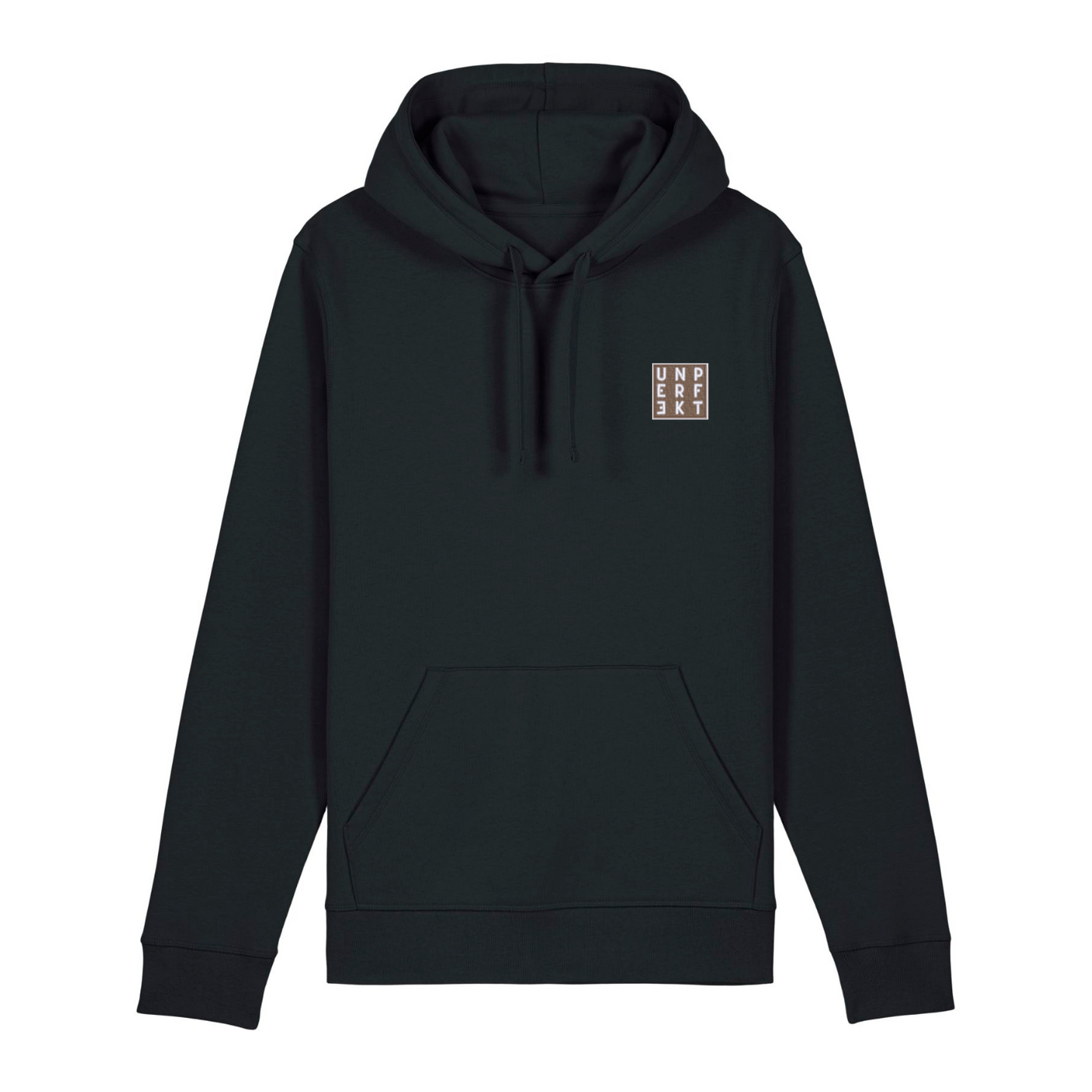 100% Organic unisex Hoodie in tollen Farben »Dezent Unperfekt« hochwertig bestickt