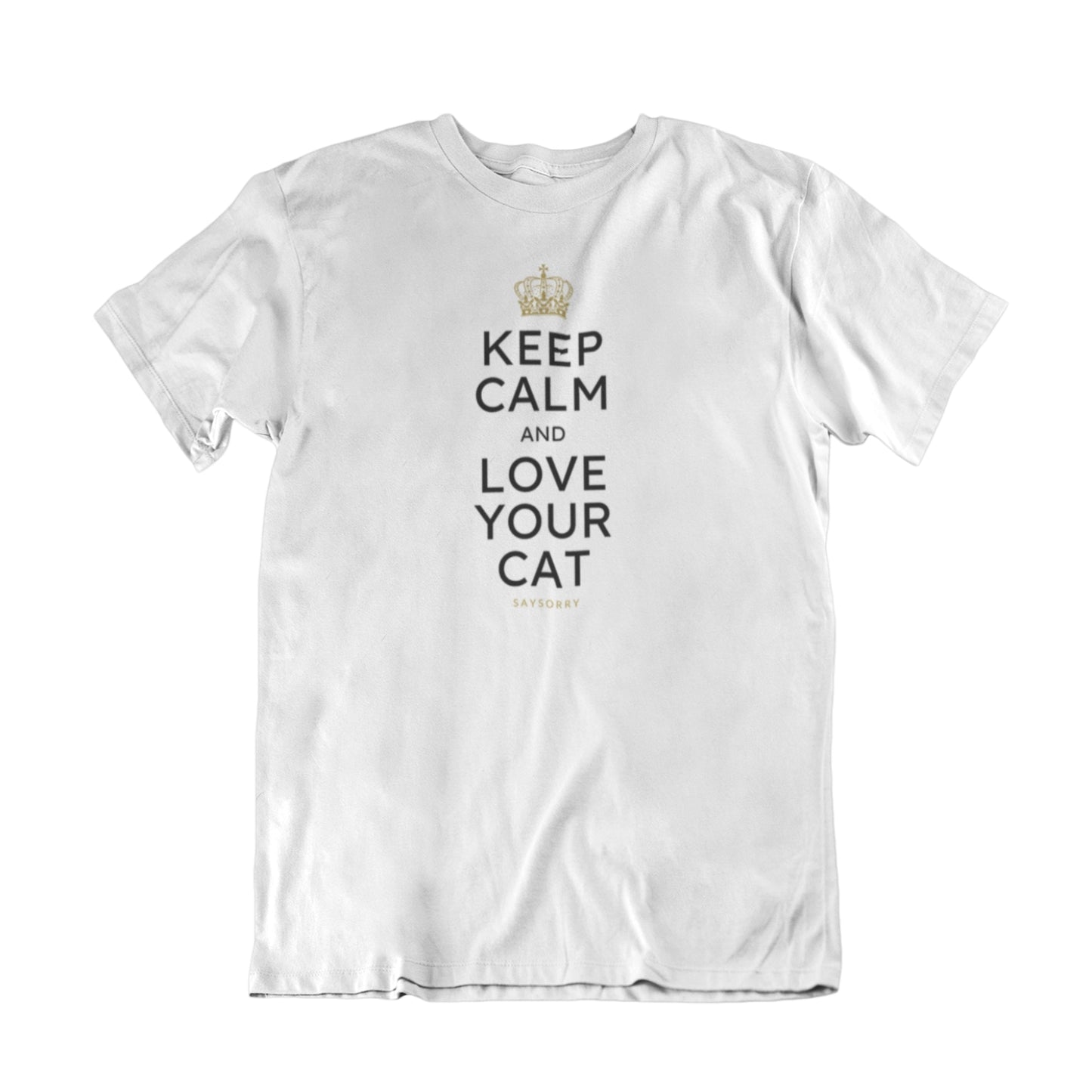 100% Organic Herren Shirt »Keep calm and love your cat«