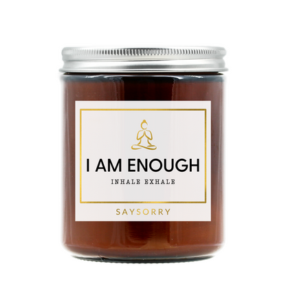 »I am enough« handgegossene Affirmations-Duftkerze in Premium-Qualität