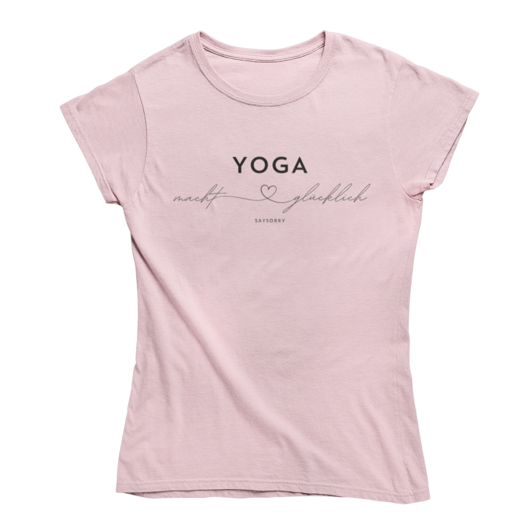Slim-Fit organic Damen Shirt »Yoga macht glücklich«
