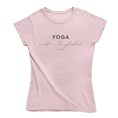 Slim-Fit organic Damen Shirt »Yoga macht glücklich«