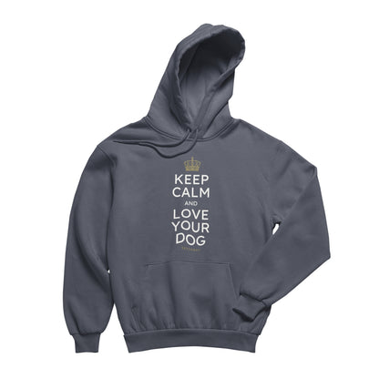 Organic Unisex Hoodie »Keep calm and love your dog«