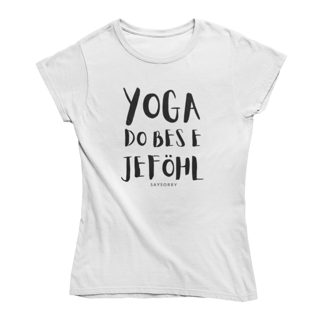 Slim-Fit organic Damen Shirt »Yoga Du Bes E Jeföhl«