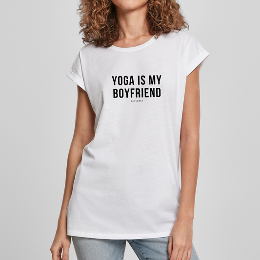 Organic Alle-Größen-Shirt »Yoga is my Boyfriend«