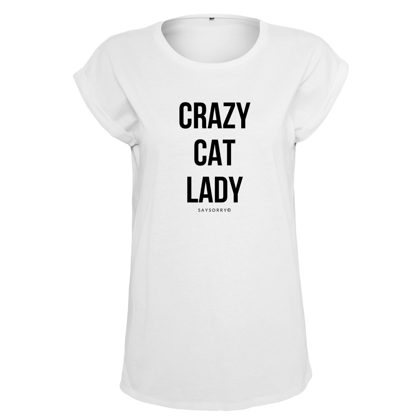 Organic Alle-Größen-Shirt »Crazy Cat Lady«