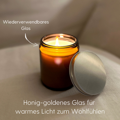 »Neuanfang – alles wird gut« handgegossene Affirmations-Duftkerze in edler Geschenkschachtel