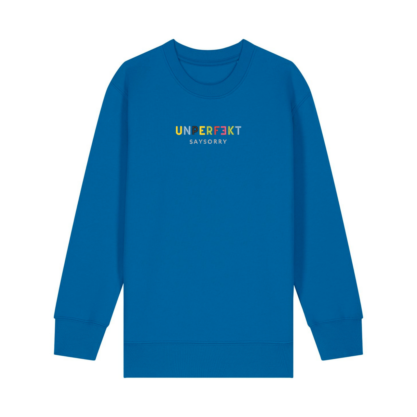 100% Organic unisex Kids Pullover »Unperfekt ist bunt« hochwertig bestickt