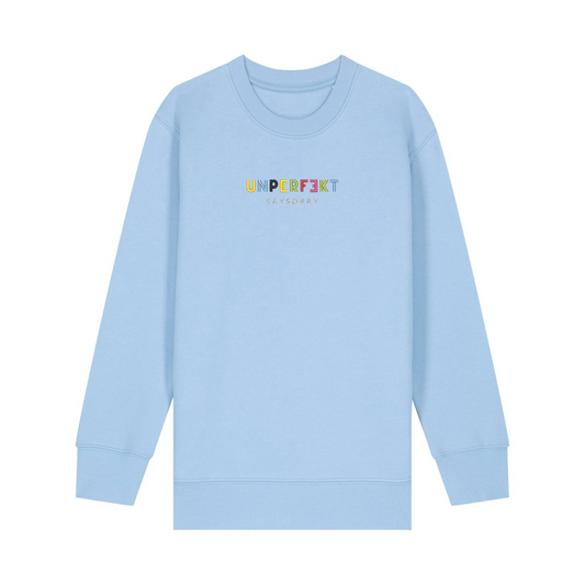 100% Organic unisex Kids Pullover »Unperfekt ist bunt« hochwertig bestickt