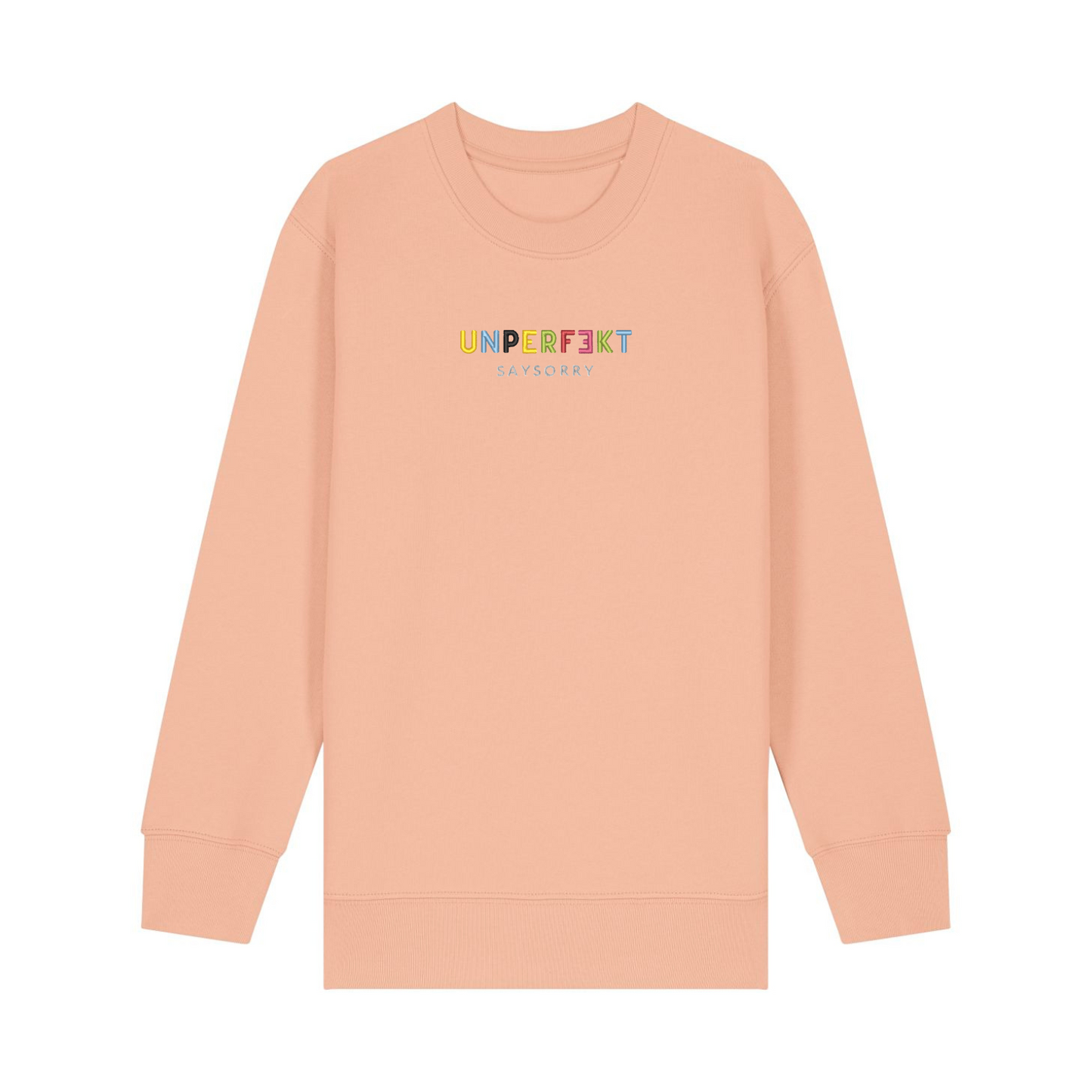 100% Organic unisex Kids Pullover »Unperfekt ist bunt« hochwertig bestickt