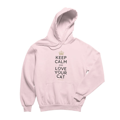 Organic Unisex Hoodie »Keep calm and love your cat«