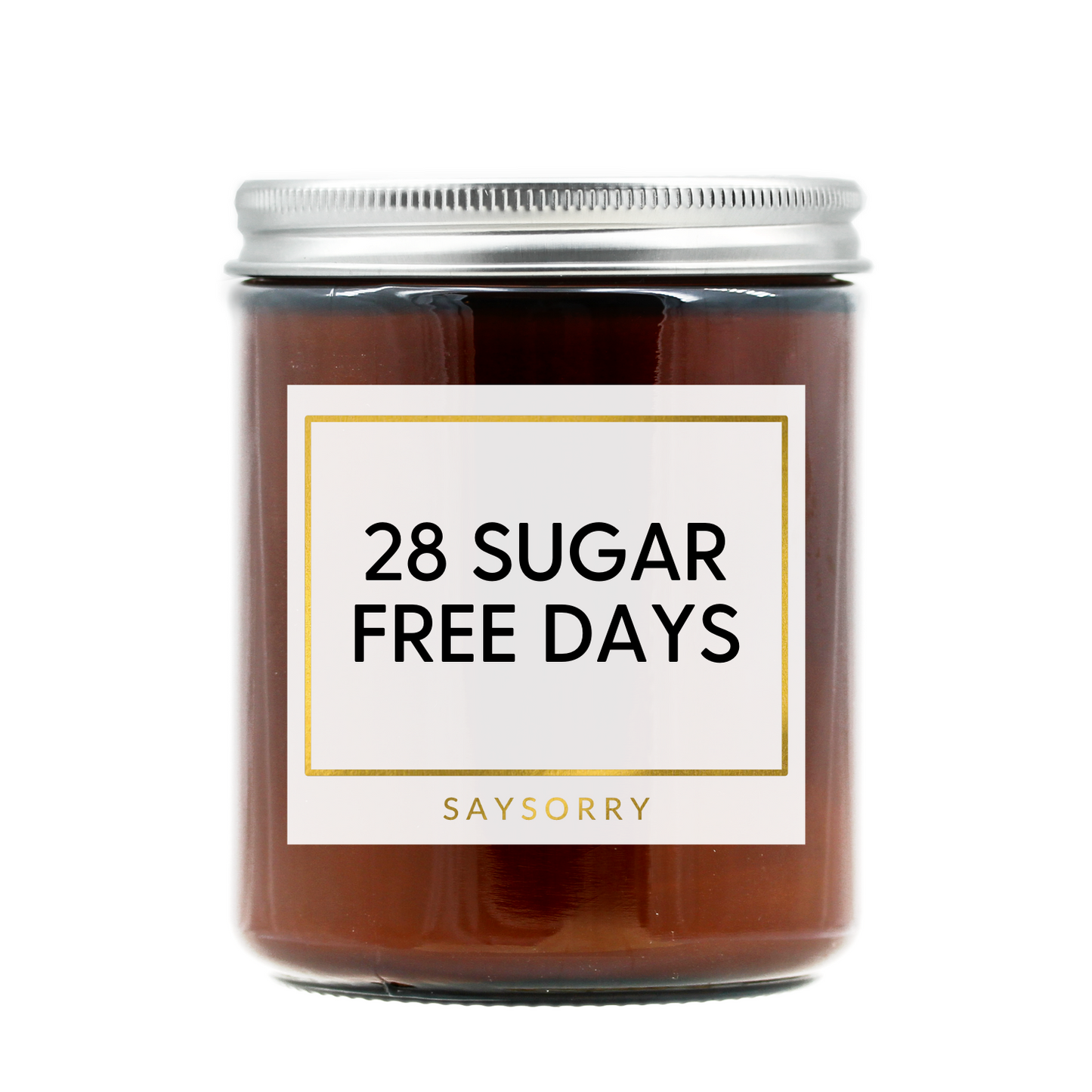 »28 Sugar Free Days« handgegossene Affirmations-Duftkerze in Premium-Qualität