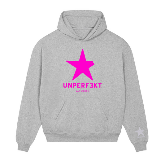 Premium-Hoodie: Limited Edition 100% Organic Unisex »Pink Star«