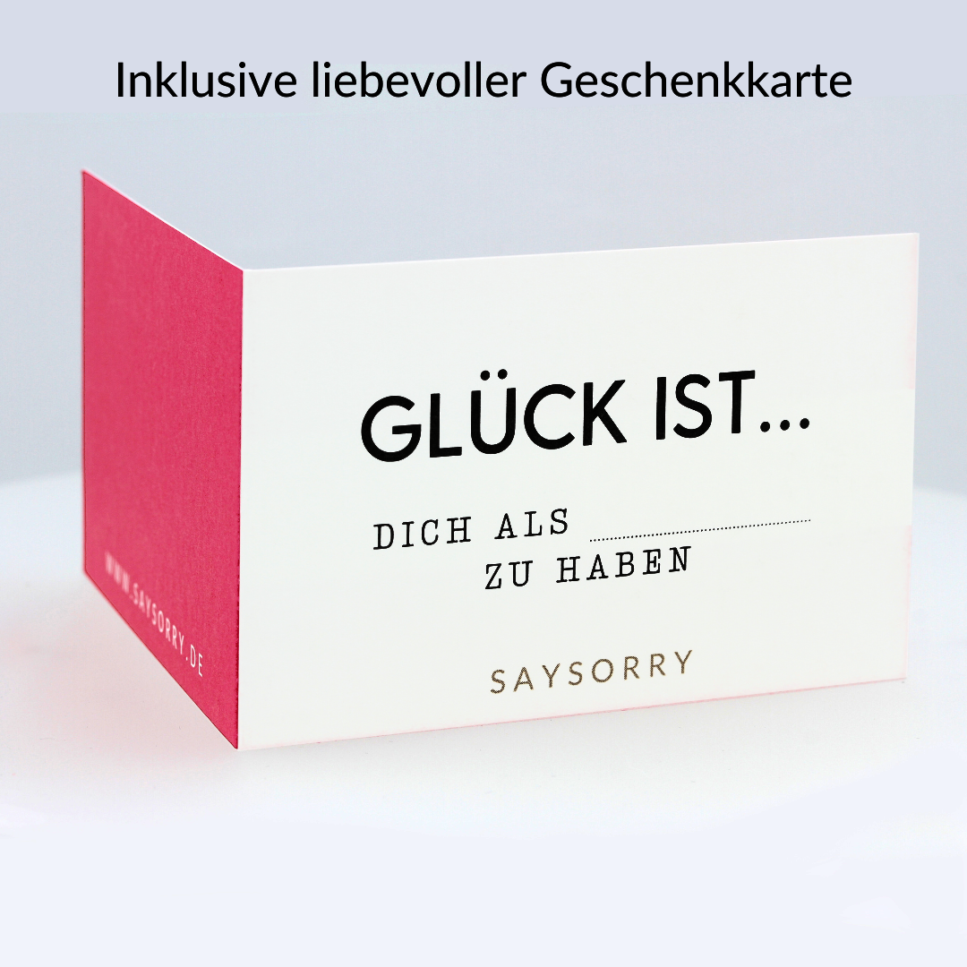 »Glück ist … Dich als Mama zu haben« handgegossene Duftkerze in edler Geschenkschachtel