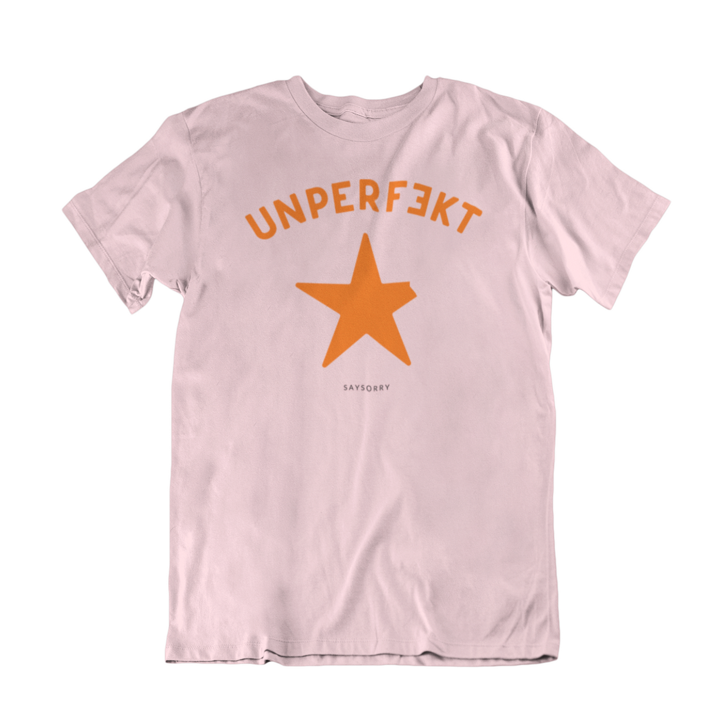 100% Organic Herren Shirt »Unperfekt Orange« vorne bedruckt