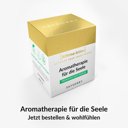 »Neuanfang – alles wird gut« handgegossene Affirmations-Duftkerze in edler Geschenkschachtel