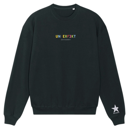 100% organic Pullover in 2-fach bestickter Premium Edition »Unperfekt in bunt«