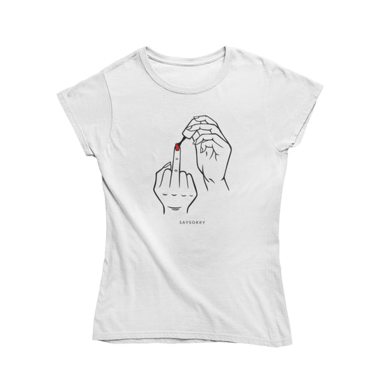 Slim-Fit organic Damen Shirt »Just painting my nails«