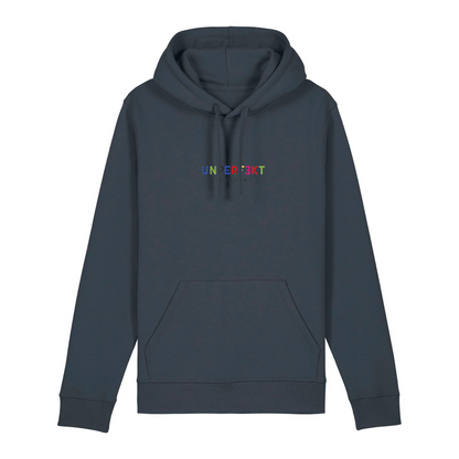 100% Organic unisex Hoodie »Unperfekt ist bunt« 6-farbig bestickt