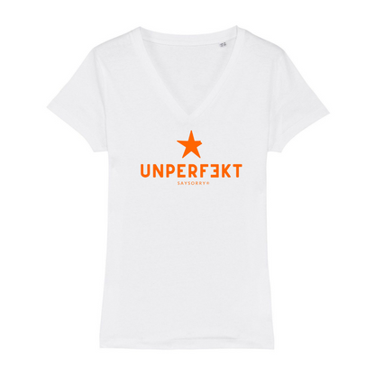 100% organic Damen V-Neck Shirt »unperfekt«