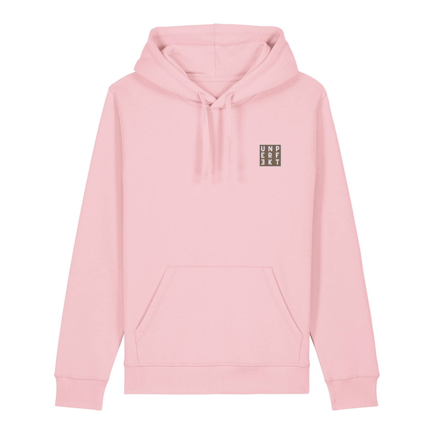 100% Organic unisex Hoodie in tollen Farben »Dezent Unperfekt« hochwertig bestickt