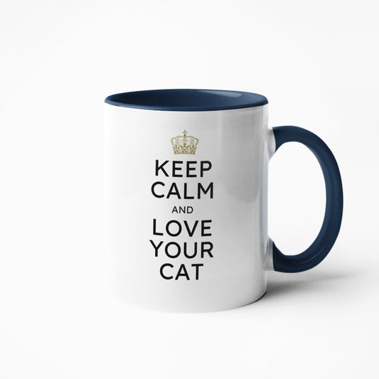 Tasse »Keep calm and love your cat«