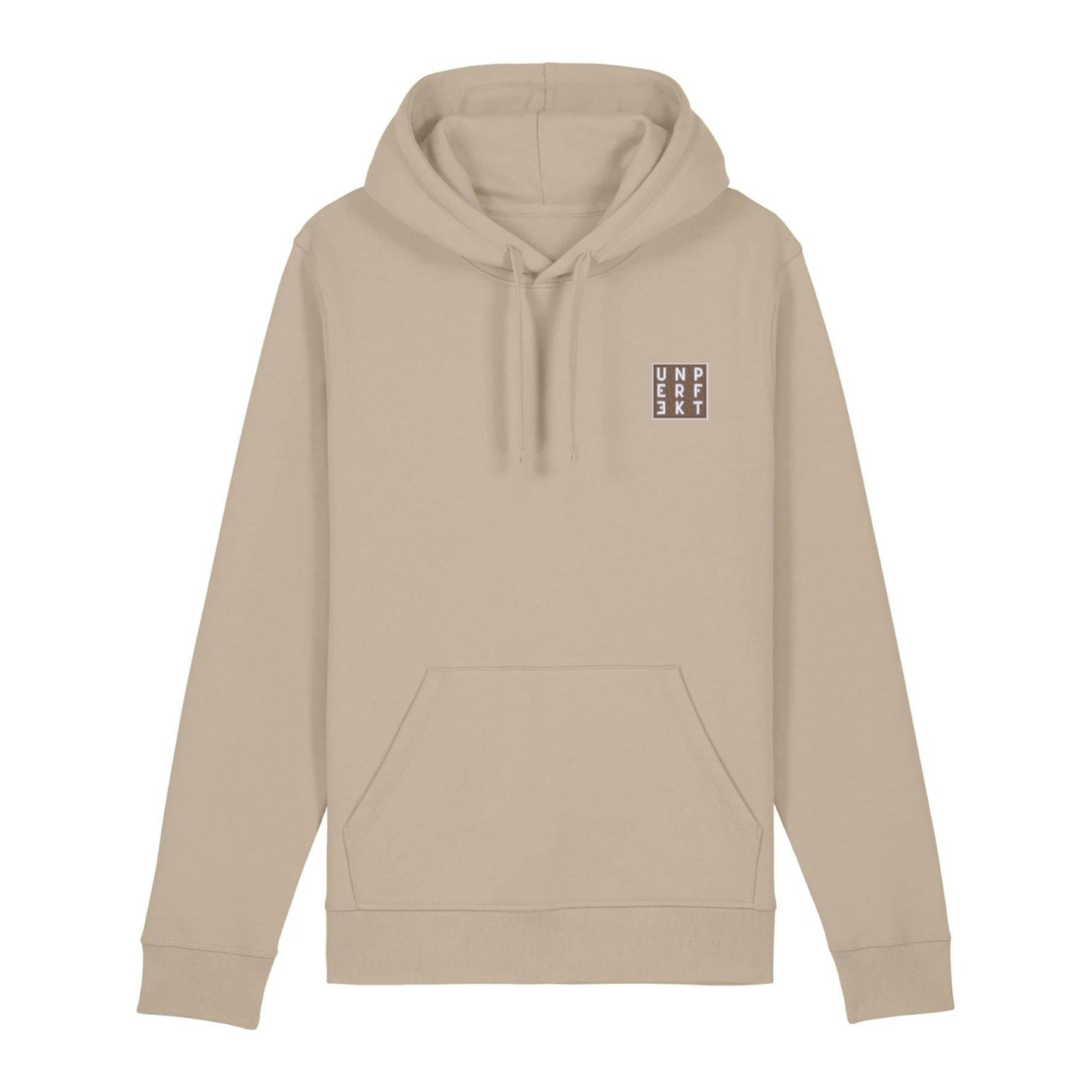 100% Organic unisex Hoodie in tollen Farben »Dezent Unperfekt« hochwertig bestickt