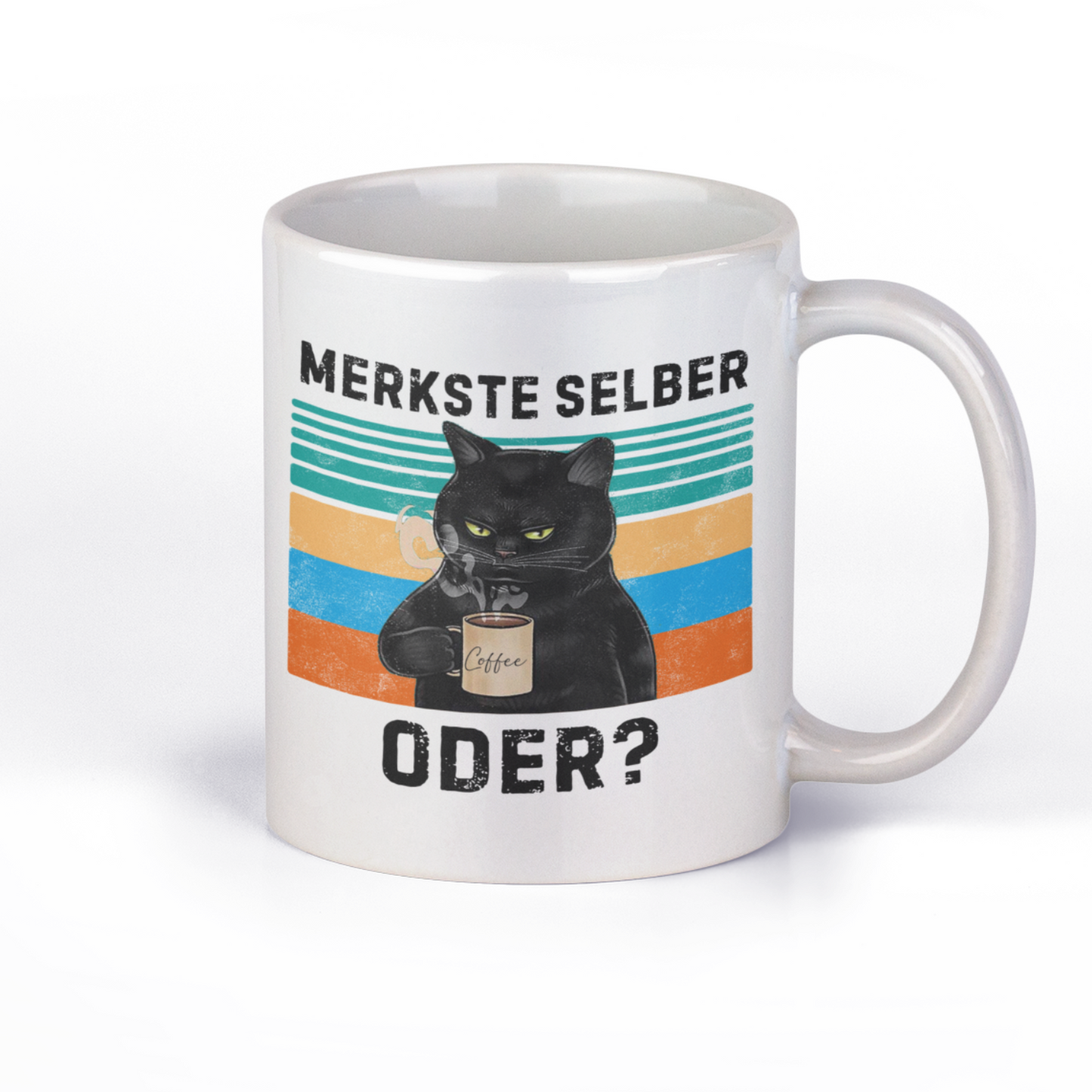 Original SAYSORRY Black Cat Tasse »Merkste selber, oder?