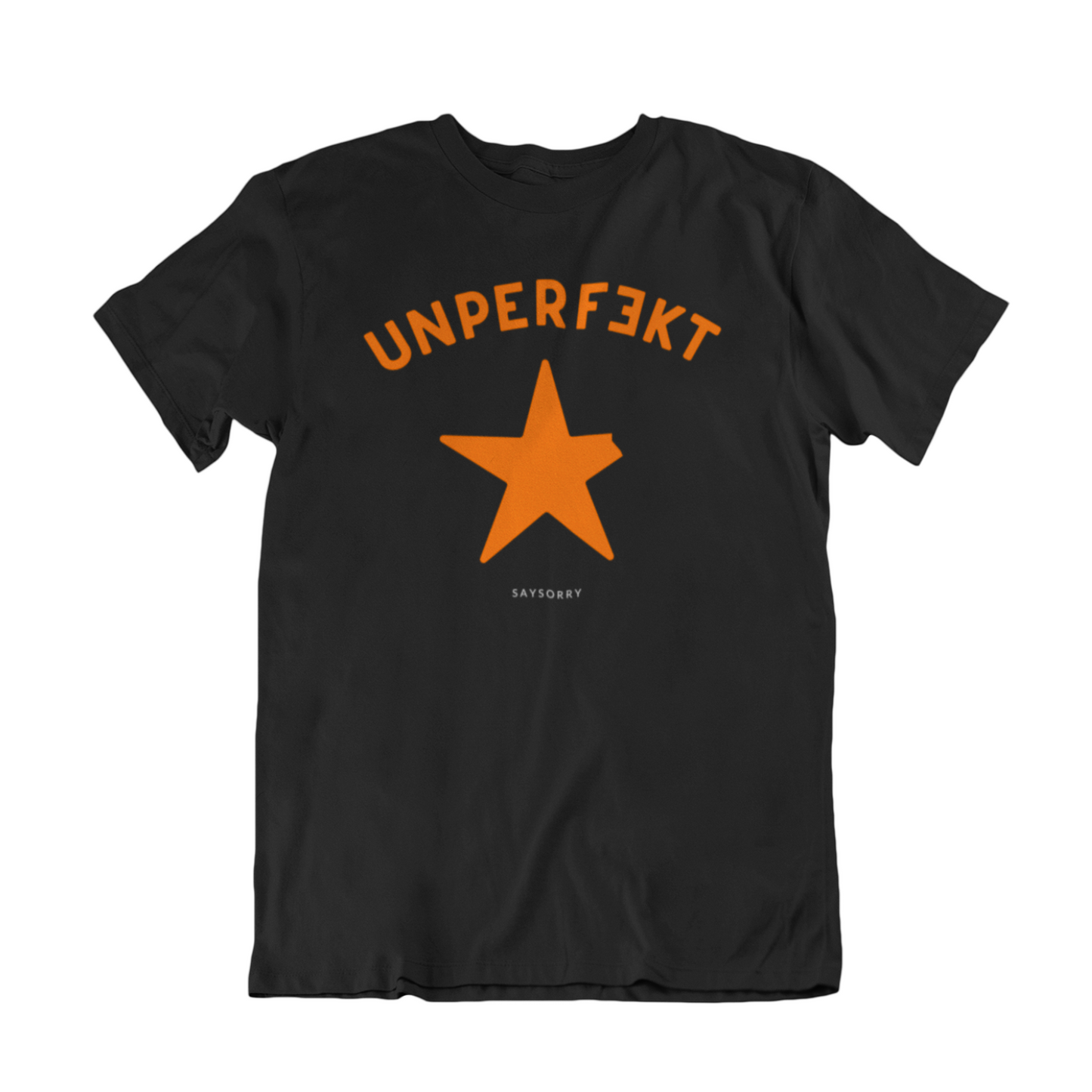 100% Organic Herren Shirt »Unperfekt Orange« vorne bedruckt