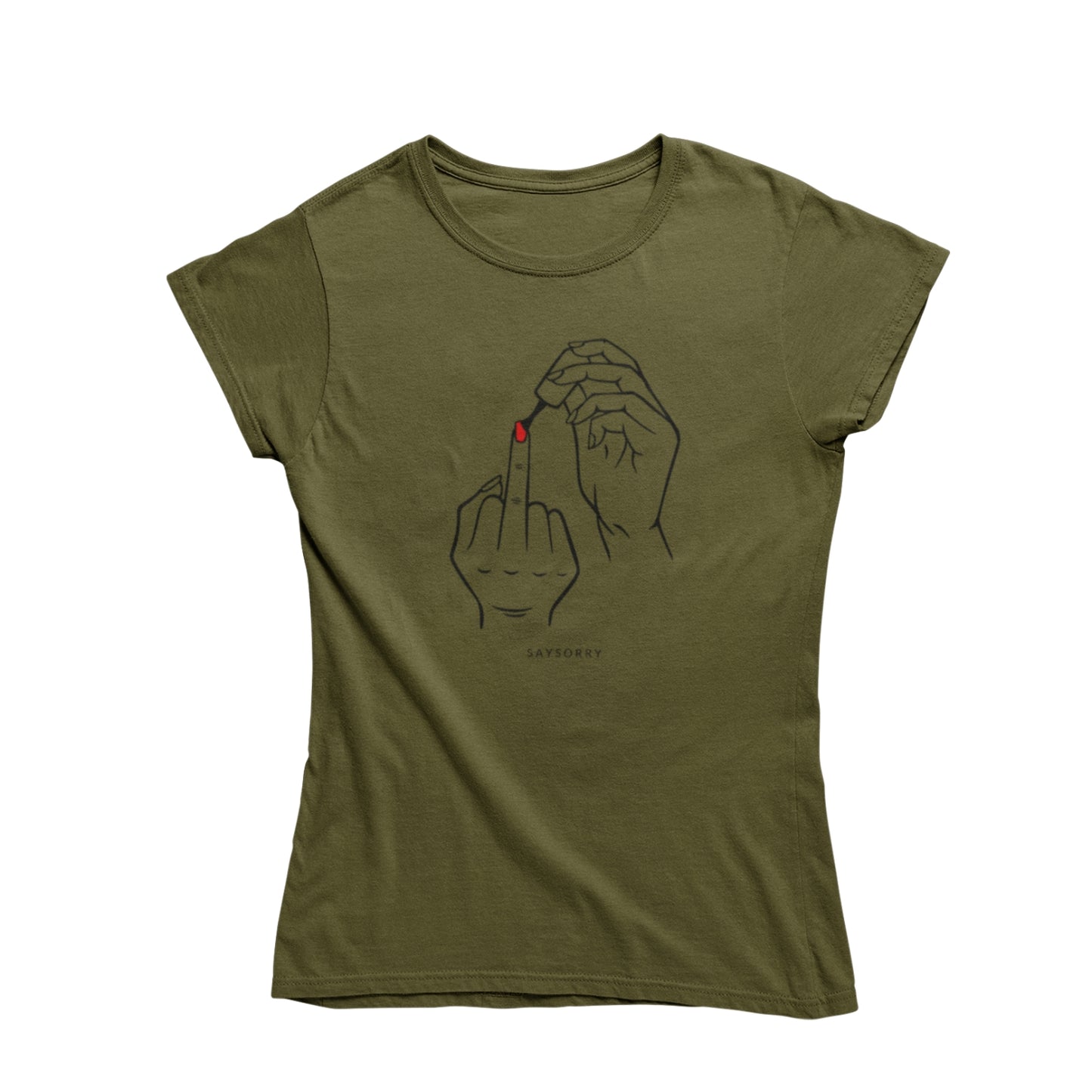 Slim-Fit organic Damen Shirt »Just painting my nails«