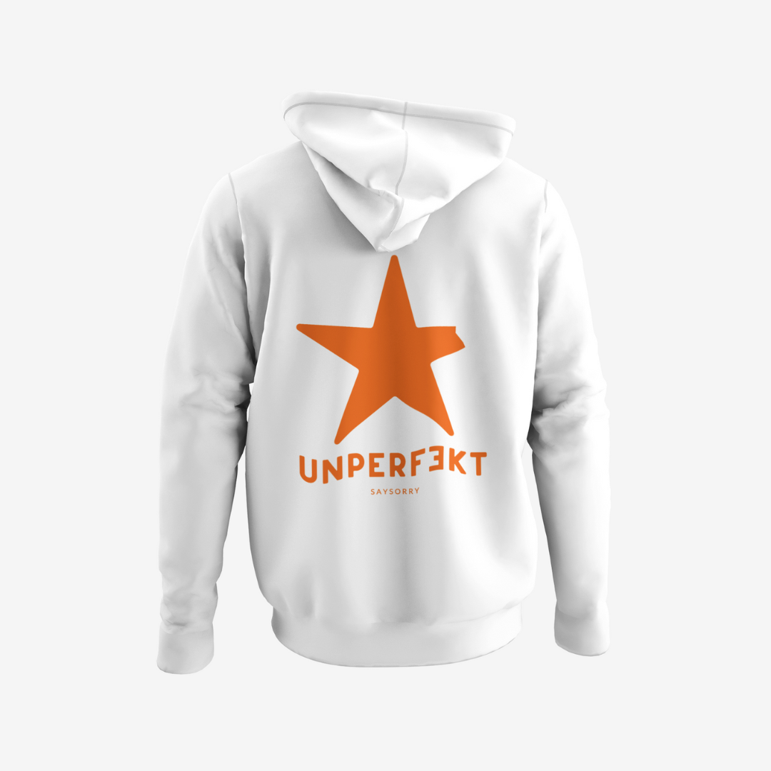 Special Edition unisex Zip-Jacke in weiß »Unperfekt in NEON«