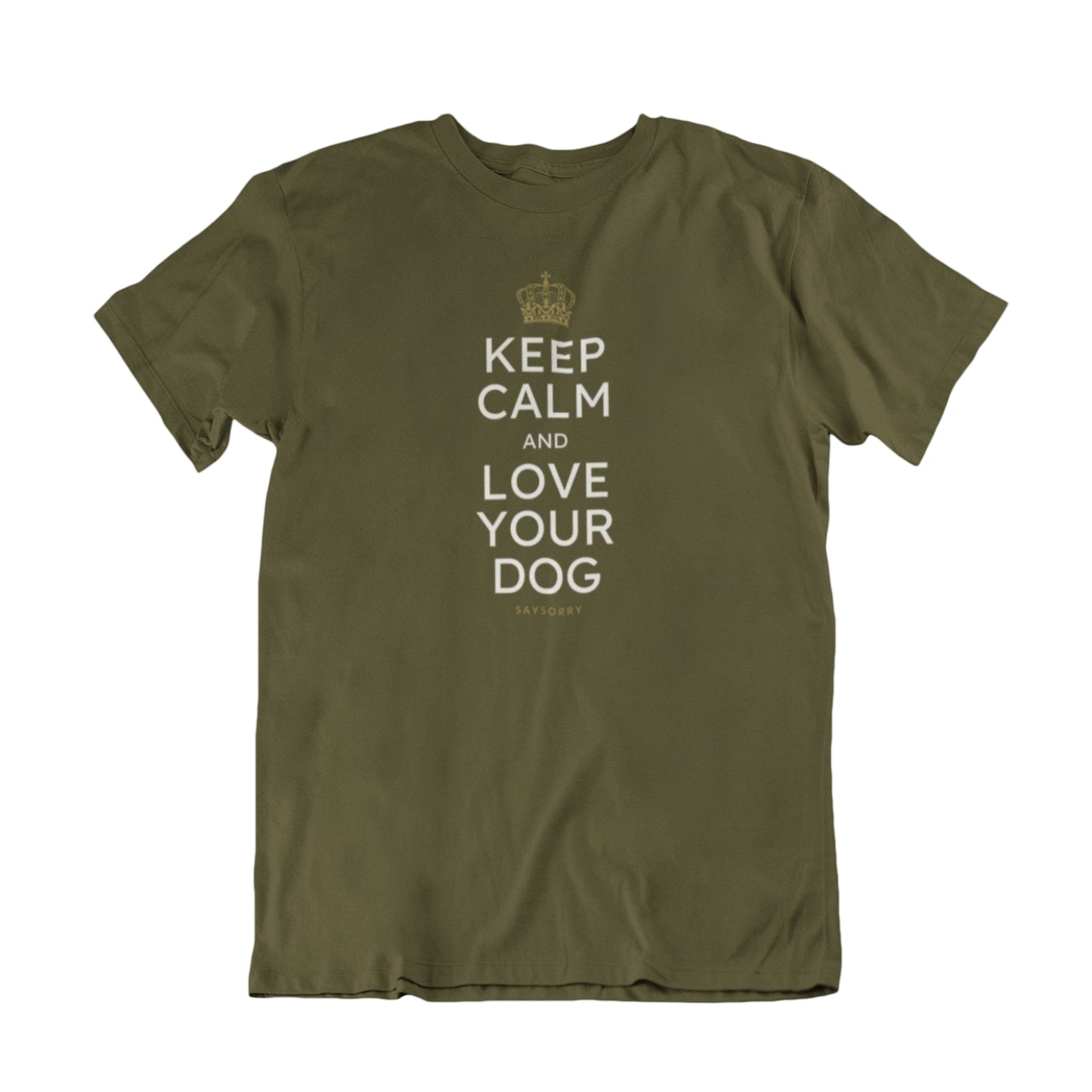 100% Organic Herren Shirt »Keep calm and love your dog«