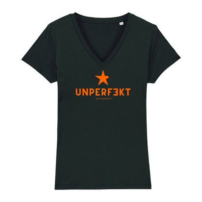 100% organic Damen V-Neck Shirt »unperfekt«
