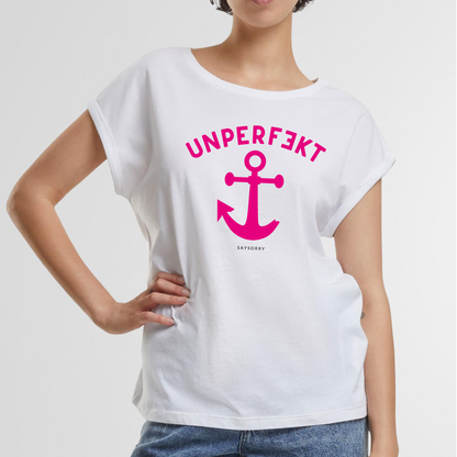 Organic Alle-Größen-Shirt »Unperfekt Anker in Pink«