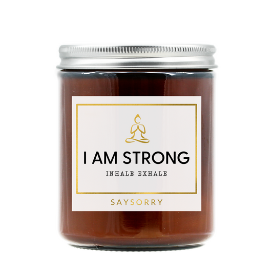 »I am strong« handgegossene Affirmations-Duftkerze in Premium-Qualität