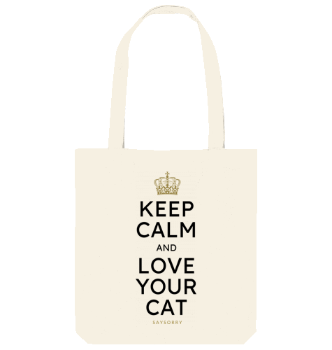 Tote Bag »Keep calm and love your cat«