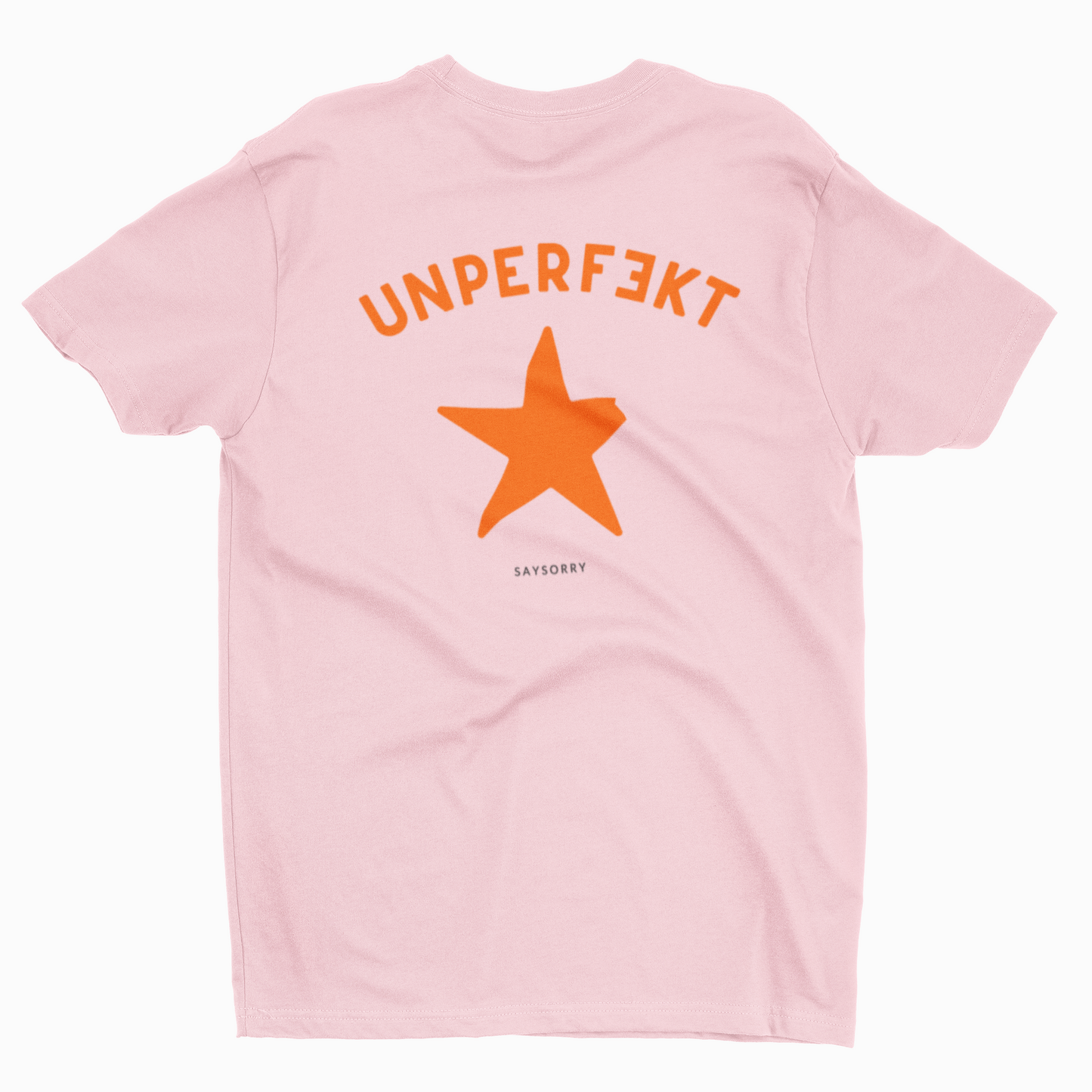 100% Organic Herren Shirt »Unperfekt Orange« Rücken bedruckt