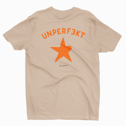 100% Organic Herren Shirt »Unperfekt Orange« Rücken bedruckt