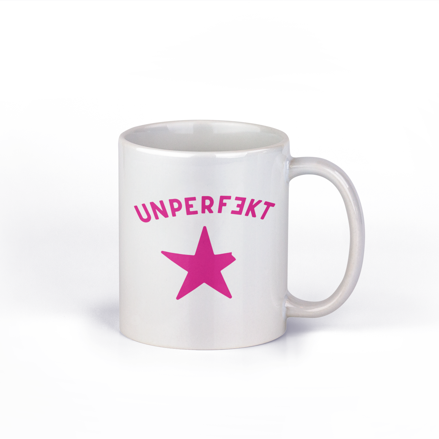 Original SAYSORRY Designer Tasse »Unperfekt Stern in Pink«