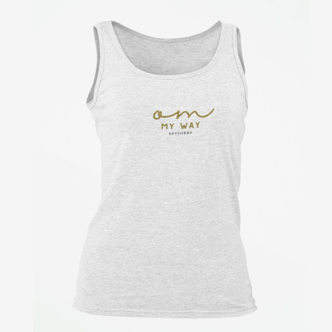100% organic Damen Tank-Top »OM my Way« Shirt SAYSORRY White XS 