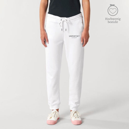 Damen Sweatpants »Unperfekt« bestickt in grau Hose SAYSORRY White XS 