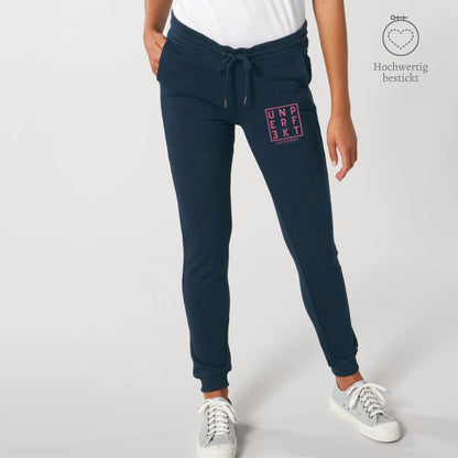 Damen Sweatpants »Unperfekt im Quadrat« bestickt in pink Shirt SAYSORRY French Navy XS 