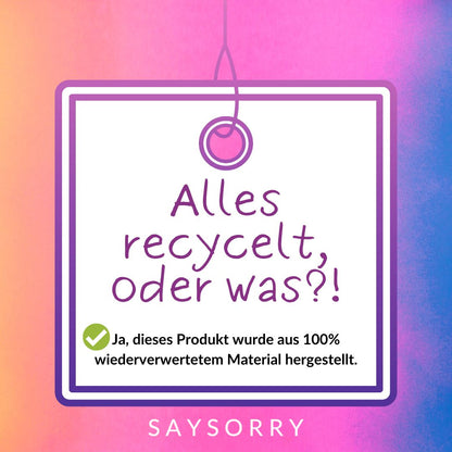 Hochwertig bestickt: 100% recyceltes Trucker Cap »Unperfekt in Pink« Shirt SAYSORRY 