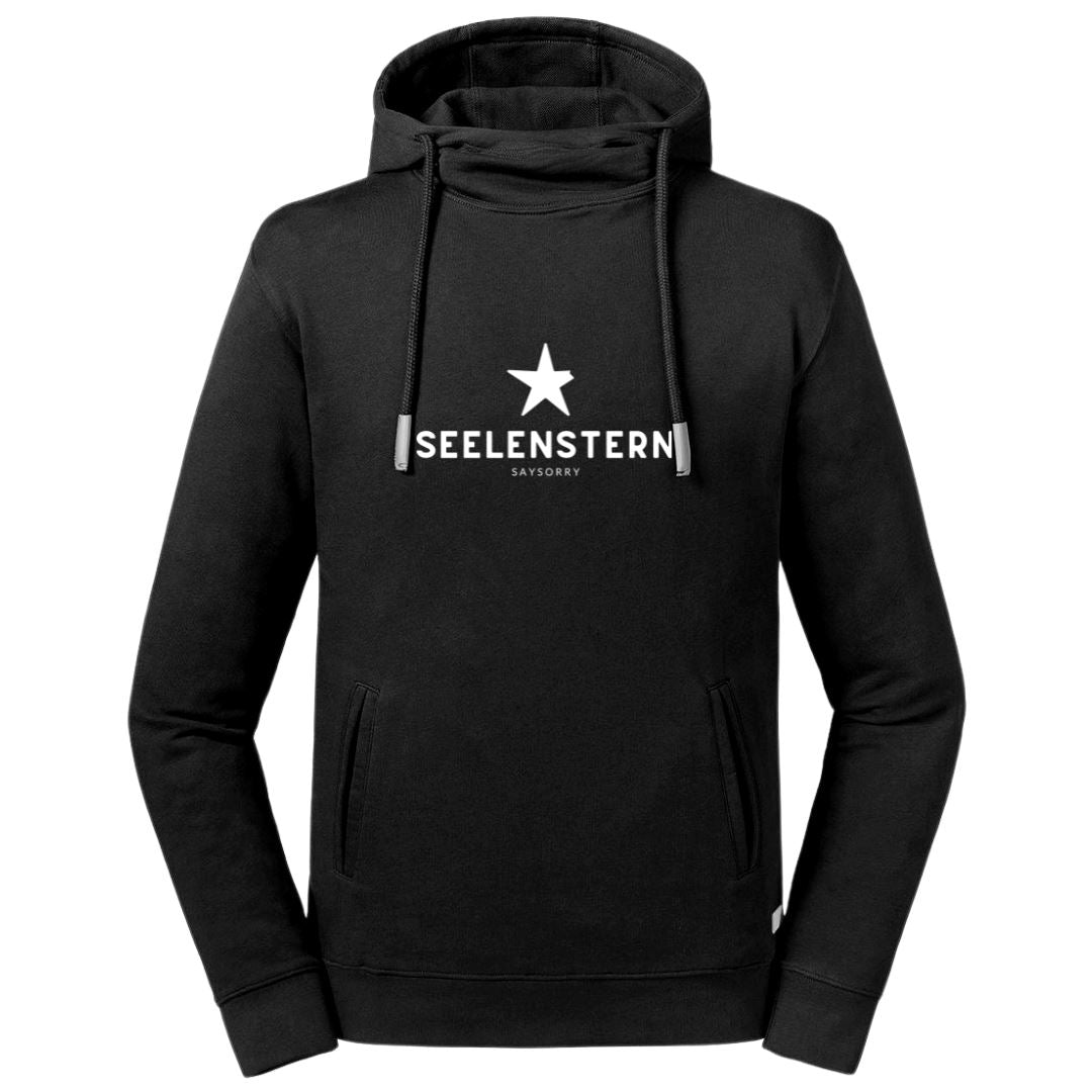 Organic Premium Hoodie »Seelenstern« Shirt SAYSORRY Black XS 