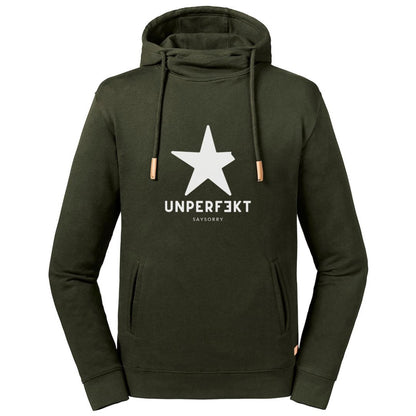 Organic Premium Hoodie »UNPERFEKT mit Stern« Shirt SAYSORRY Dark Olive XS 