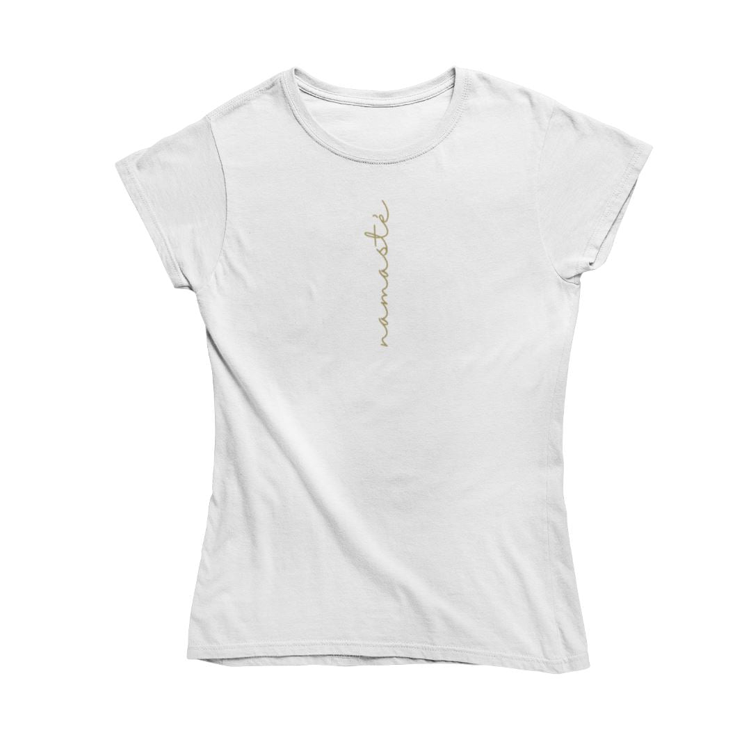 Slim Fit organic Damen Shirt »Namasté« Shirt SAYSORRY White XS 