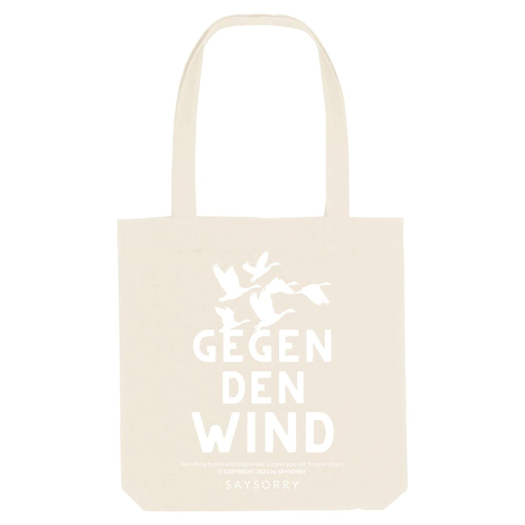 Tote Bag »Gegen den Wind« Shirt SAYSORRY Natural OS 